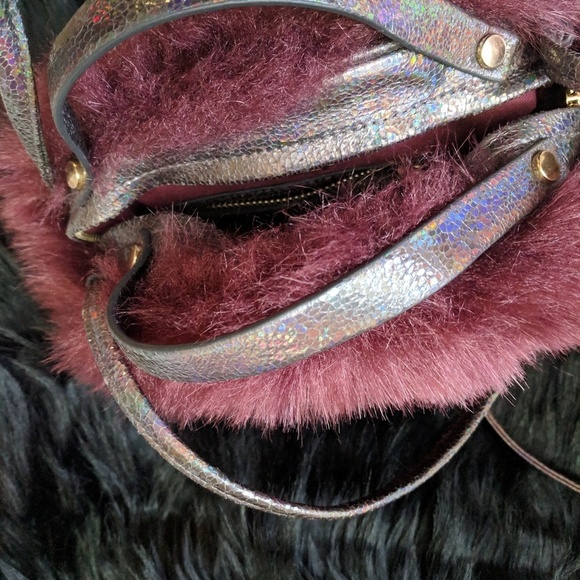 Free People Bag Crossbody Faux Fur Cleo Handbag - Picture 5 of 8